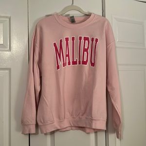 Sunkissed Coconut Large Gildan Pink Malibu Sweatshirt